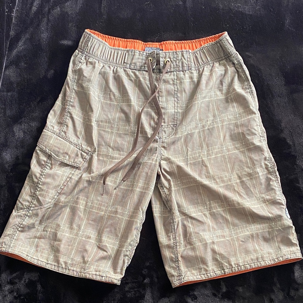 Stylish Plaid Cargo Shorts